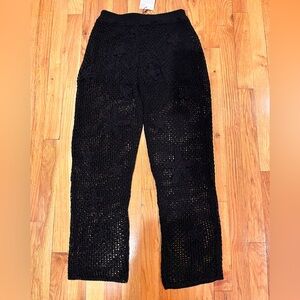 Black Crochet Pants